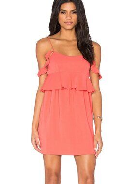 RACHEL ZOE Sorbet Bridgit Ruffle Dress Size 4 NWT $345